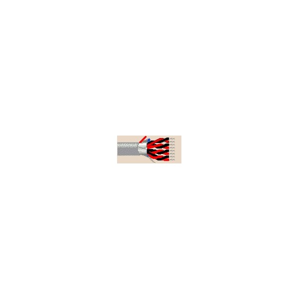 Belden 18-4P STR TNC PVC O/A FOIL SHD, PVC JKT 105C 300V BLK/RED#S, 1000FT 9554 0601000 - main